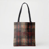 Wool Kariert Tote Bag Tasche (Vorderseite)