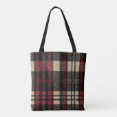 Wool Kariert Tote Bag Tasche (Rückseite)