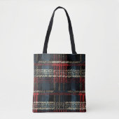 Wool Kariert Tote Bag Tasche (Vorderseite)