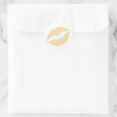 Wool Lipstick Print Runder Aufkleber (Tasche)