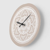 Wool Mandala Große Wanduhr (Winkel)
