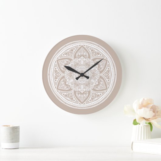 Wool Mandala Große Wanduhr (Zuhause)