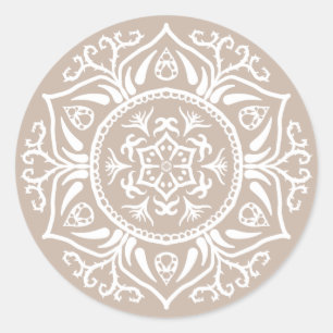 Wool Mandala Runder Aufkleber