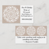 Wool Mandala Visitenkarte (Vorne/Hinten)