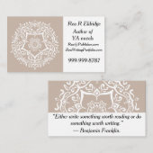 Wool Mandala Visitenkarte (Vorne/Hinten)