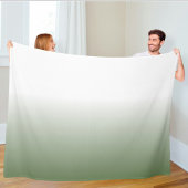 Wool ombre green blanket, Green gradient throw Fleecedecke