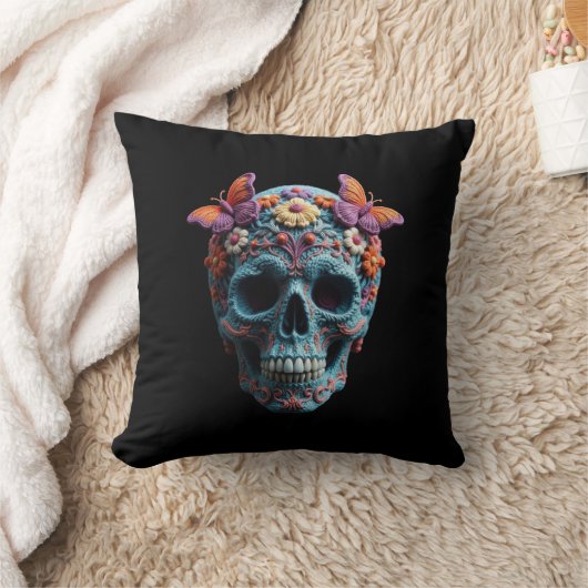 Wool Skull Kissen (Decke)