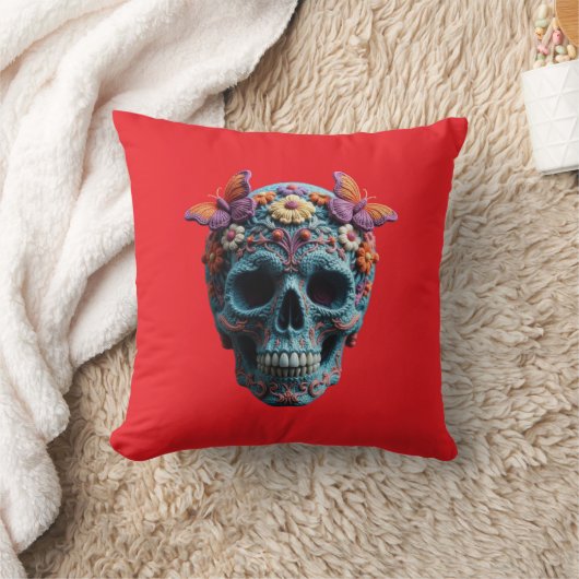 Wool Skull Kissen (Decke)
