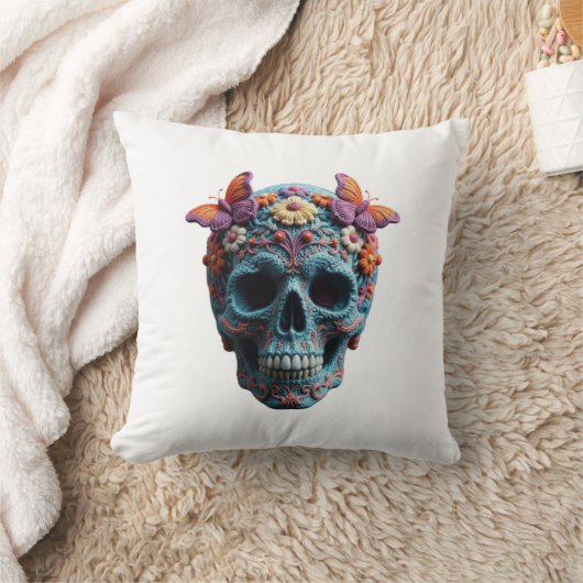 Wool Skull Kissen (Decke)