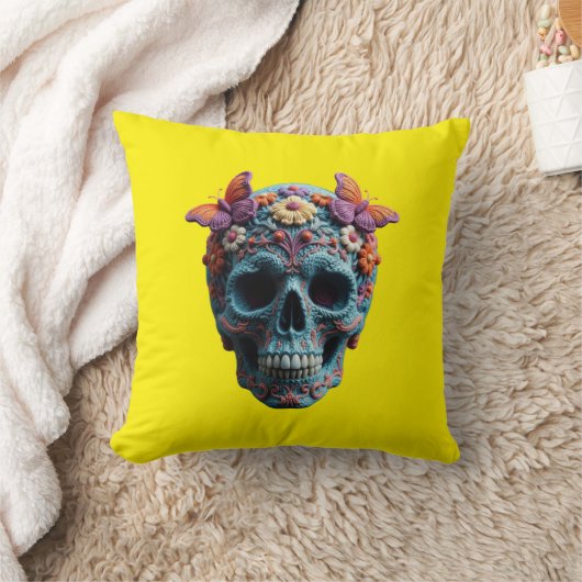 Wool Skull Kissen (Decke)