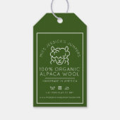 Wool Strickbusiness Alpaca Logo Wolle Care Info Geschenkanhänger (Vorderseite)