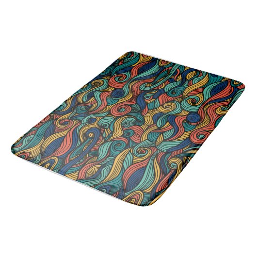 Wool Topped paisley Badematte (Schrägansicht)
