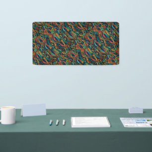 Wool Topped paisley Banner