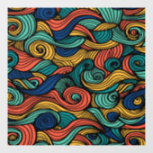 Wool Topped paisley Fensteraufkleber (Blatt)