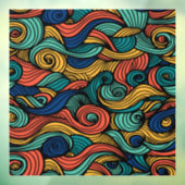 Wool Topped paisley Fensteraufkleber (Blatt 3)