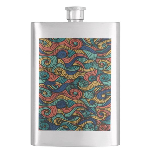 Wool Topped paisley Flachmann (Vorderseite)