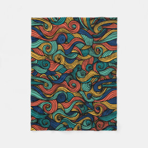 Wool Topped paisley Fleecedecke