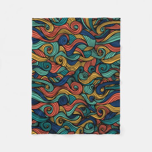Wool Topped paisley Fleecedecke (Vorderseite)