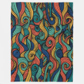 Wool Topped paisley Fleecedecke (Vorderseite)