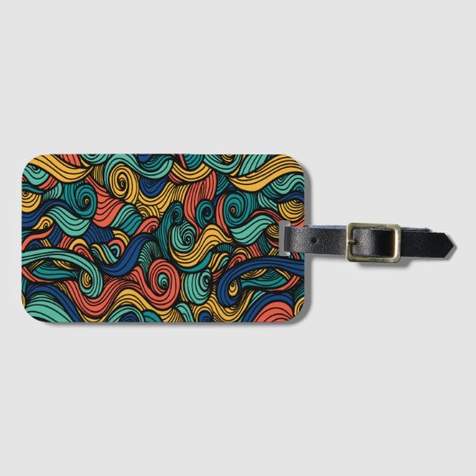 Wool Topped paisley Gepäckanhänger (Vorderseite (Horizontal))