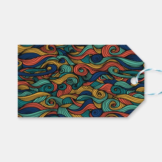 Wool Topped paisley Geschenkanhänger (Vorderseite (Horizontal))