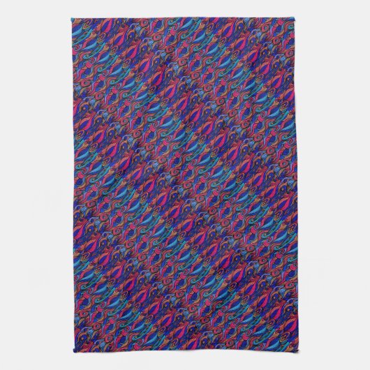 Wool Topped paisley Geschirrtuch (Vertikal)