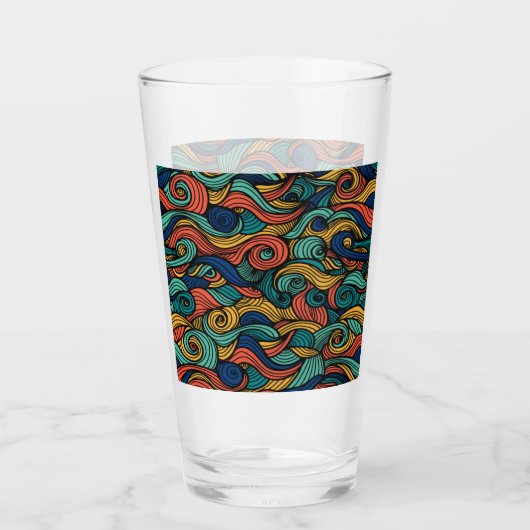 Wool Topped paisley Glas (Rückseite)