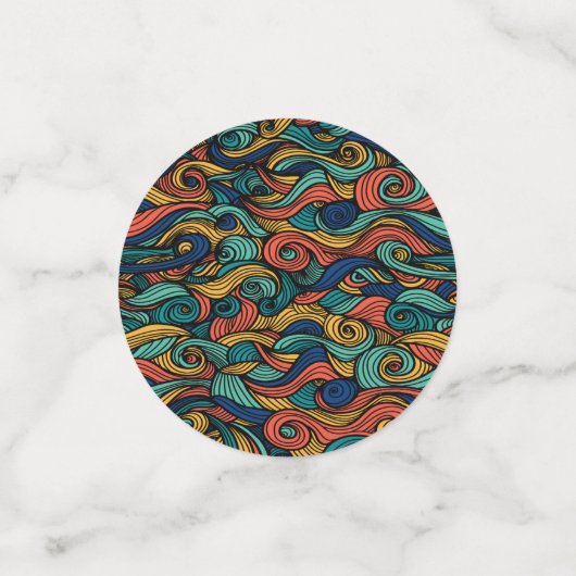 Wool Topped paisley Konfetti (Klein Vorderseite)