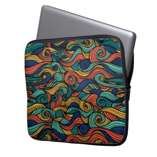 Wool Topped paisley Laptopschutzhülle (Vorderseite Links)