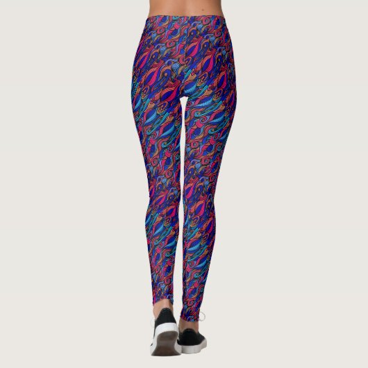 Wool Topped paisley Leggings (Rückseite)