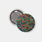 Wool Topped paisley Magnet (Vorderseite/Rückseite)