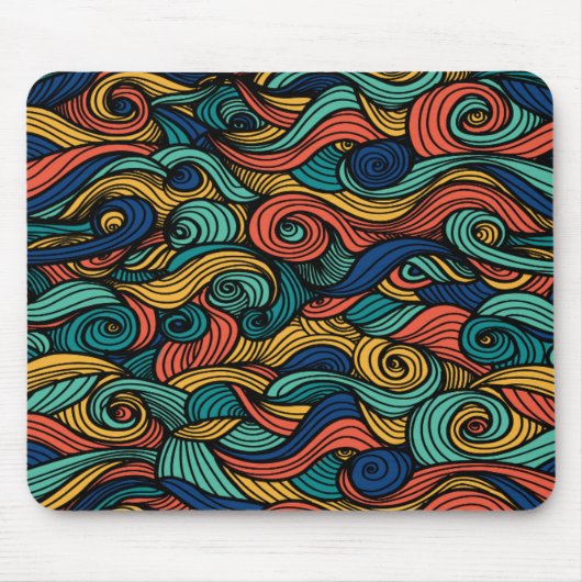 Wool Topped paisley Mousepad (Vorne)