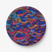 Wool Topped paisley Pappteller (Vorderseite)