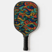 Wool Topped paisley Pickleball Schläger (Rückseite)