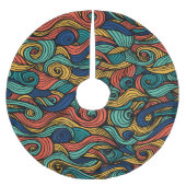 Wool Topped paisley Polyester Weihnachtsbaumdecke (Vorderseite)