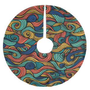 Wool Topped paisley Polyester Weihnachtsbaumdecke