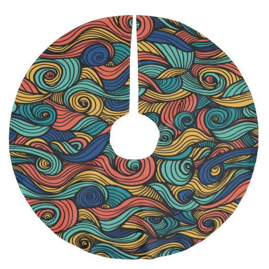 Wool Topped paisley Polyester Weihnachtsbaumdecke (Vorderseite)