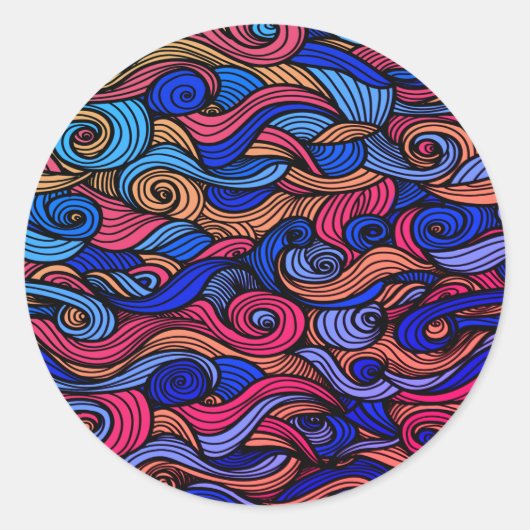 Wool Topped paisley Runder Aufkleber (Vorderseite)