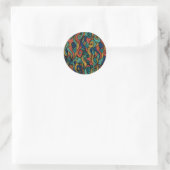 Wool Topped paisley Runder Aufkleber (Tasche)