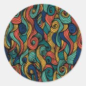 Wool Topped paisley Runder Aufkleber (Vorderseite)