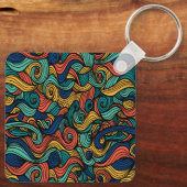 Wool Topped paisley Schlüsselanhänger (Rückseite)