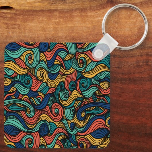 Wool Topped paisley Schlüsselanhänger (Rückseite)