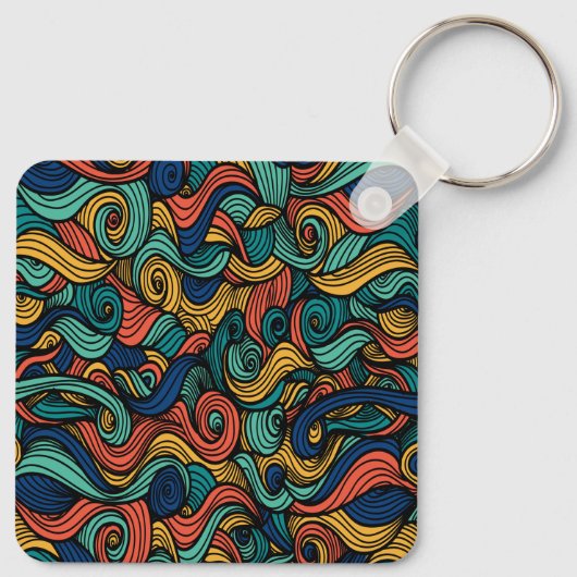 Wool Topped paisley Schlüsselanhänger (Rückseite)