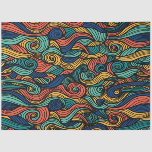 Wool Topped paisley Seidenpapier (Vorderseite)