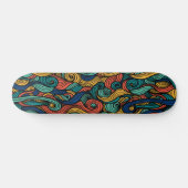 Wool Topped paisley Skateboard (Horizontal)