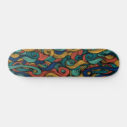 Wool Topped paisley Skateboard (Horizontal)