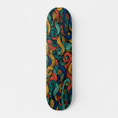 Wool Topped paisley Skateboard (Vorne)