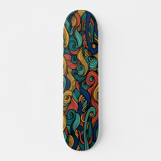 Wool Topped paisley Skateboard (Vorne)
