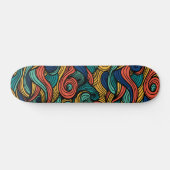 Wool Topped paisley Skateboard (Horizontal)