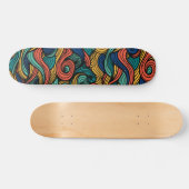 Wool Topped paisley Skateboard (Horizontal)